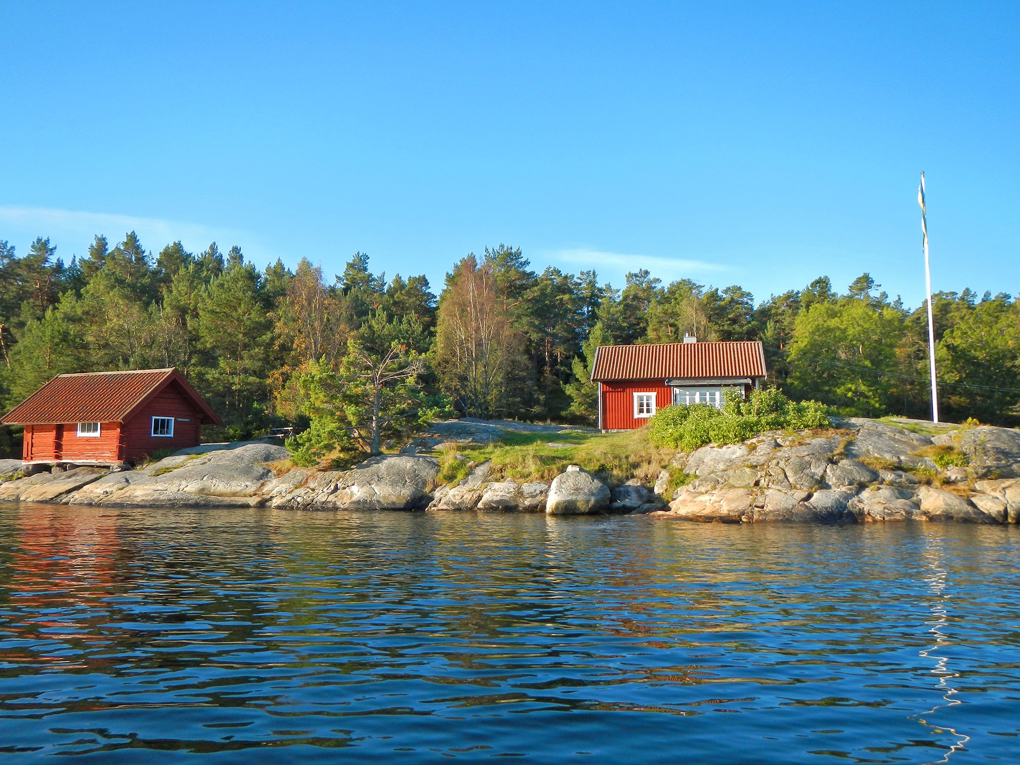 Hus vid Ramsviken på Björnö